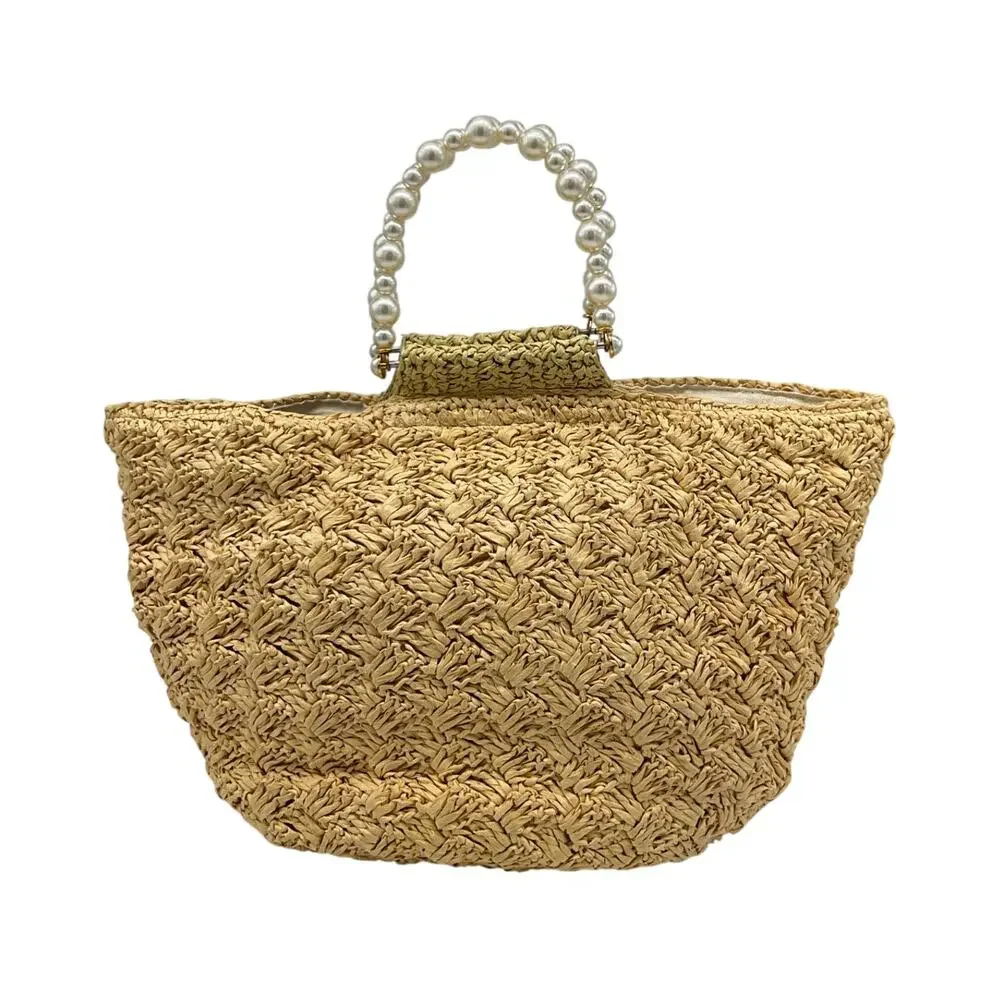Btb Los Angeles Woven Natural Uma Tote